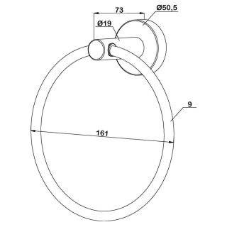 Полотенцедержатель Swedbe Attribut 9803 хром